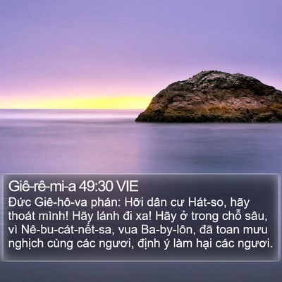 Giê-rê-mi-a 49:30 VIE Bible Verse Image