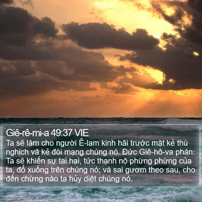 Giê-rê-mi-a 49:37 VIE Bible Verse Image