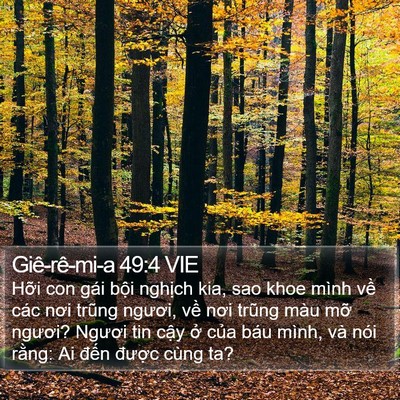 Giê-rê-mi-a 49:4 VIE Bible Verse Image