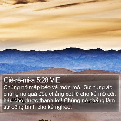 Giê-rê-mi-a 5:28 VIE Bible Verse Image