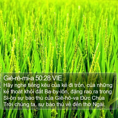 Giê-rê-mi-a 50:28 VIE Bible Verse Image