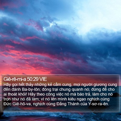 Giê-rê-mi-a 50:29 VIE Bible Verse Image
