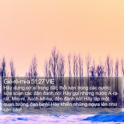 Giê-rê-mi-a 51:27 VIE Bible Verse Image