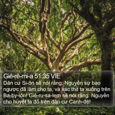 Giê-rê-mi-a 51:35 VIE Bible Verse Image