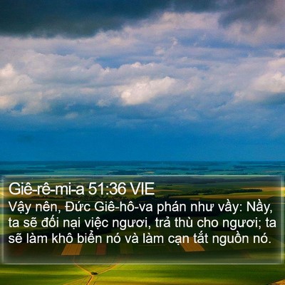Giê-rê-mi-a 51:36 VIE Bible Verse Image