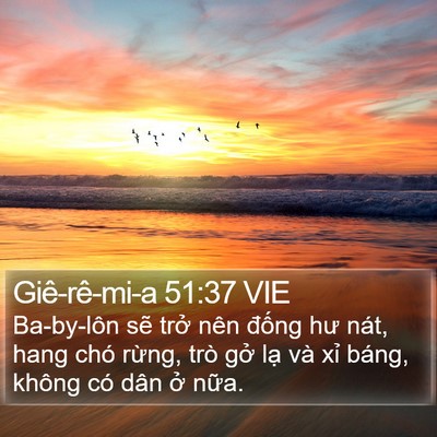 Giê-rê-mi-a 51:37 VIE Bible Verse Image