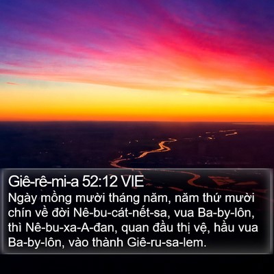 Giê-rê-mi-a 52:12 VIE Bible Verse Image