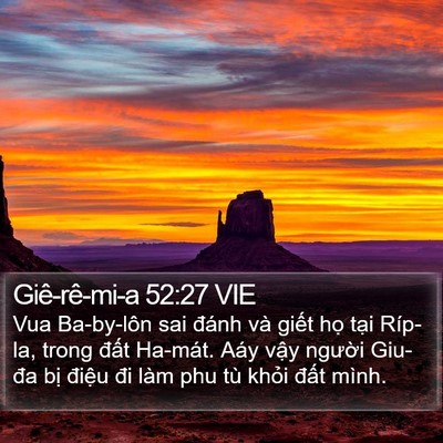 Giê-rê-mi-a 52:27 VIE Bible Verse Image