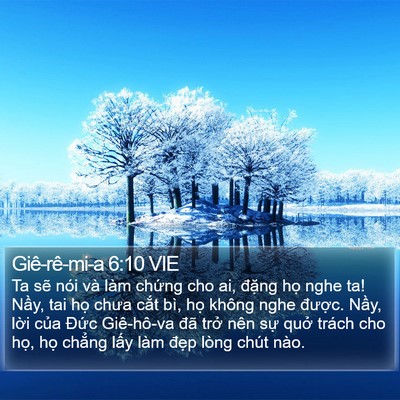 Giê-rê-mi-a 6:10 VIE Bible Verse Image