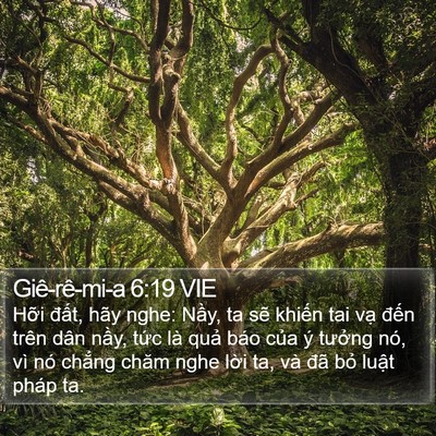 Giê-rê-mi-a 6:19 VIE Bible Verse Image
