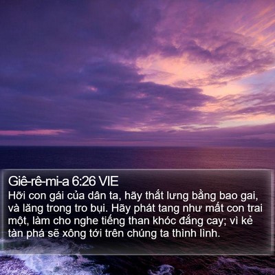 Giê-rê-mi-a 6:26 VIE Bible Verse Image