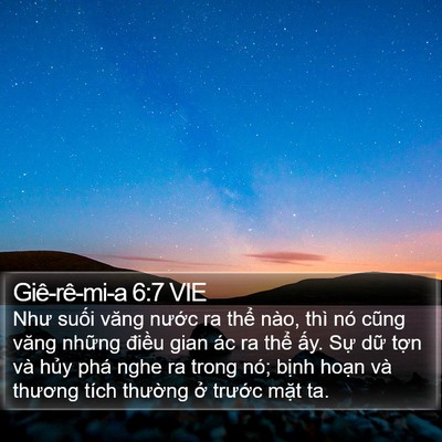 Giê-rê-mi-a 6:7 VIE Bible Verse Image