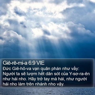 Giê-rê-mi-a 6:9 VIE Bible Verse Image