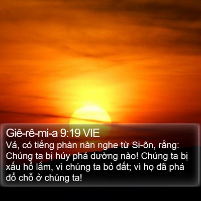 Giê-rê-mi-a 9:19 VIE Bible Verse Image