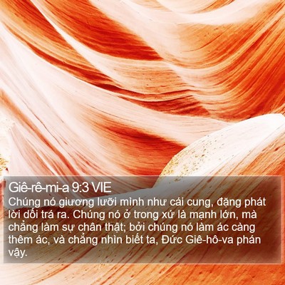 Giê-rê-mi-a 9:3 VIE Bible Verse Image