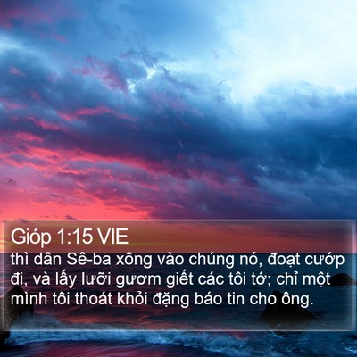 Gióp 1:15 VIE Bible Verse Image