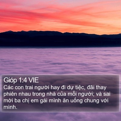 Gióp 1:4 VIE Bible Verse Image