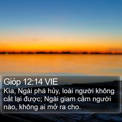 Gióp 12:14 VIE Bible Verse Image
