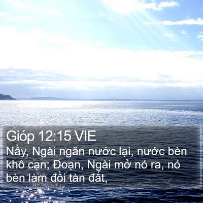 Gióp 12:15 VIE Bible Verse Image