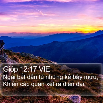 Gióp 12:17 VIE Bible Verse Image