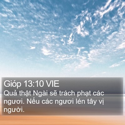 Gióp 13:10 VIE Bible Verse Image