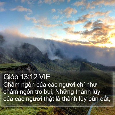 Gióp 13:12 VIE Bible Verse Image