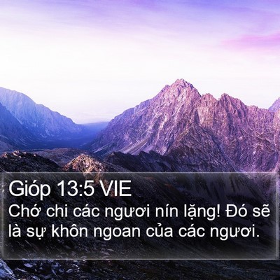 Gióp 13:5 VIE Bible Verse Image