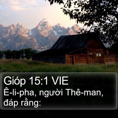 Gióp 15:1 VIE Bible Verse Image