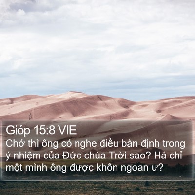 Gióp 15:8 VIE Bible Verse Image