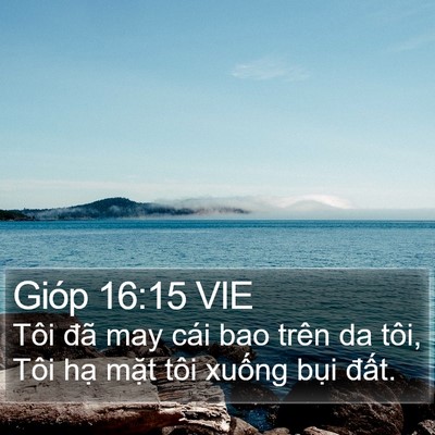 Gióp 16:15 VIE Bible Verse Image