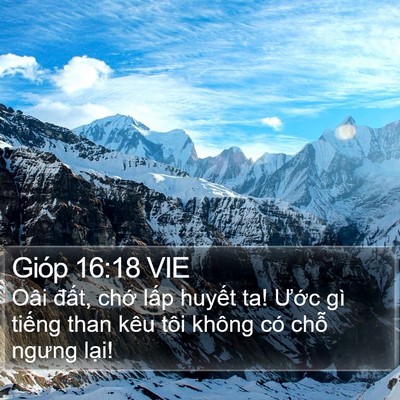 Gióp 16:18 VIE Bible Verse Image