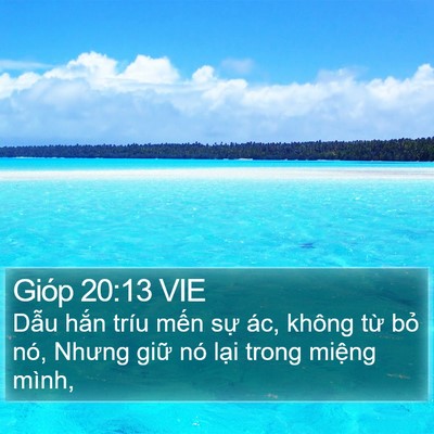 Gióp 20:13 VIE Bible Verse Image