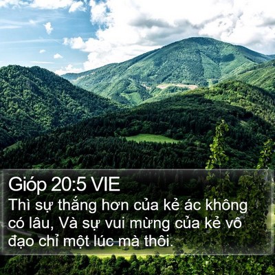 Gióp 20:5 VIE Bible Verse Image