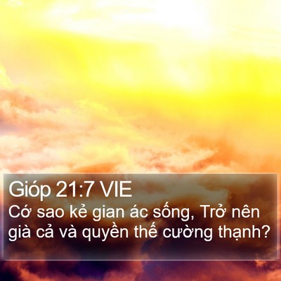 Gióp 21:7 VIE Bible Verse Image