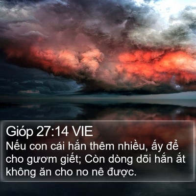 Gióp 27:14 VIE Bible Verse Image