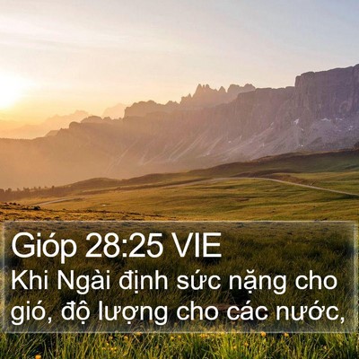 Gióp 28:25 VIE Bible Verse Image