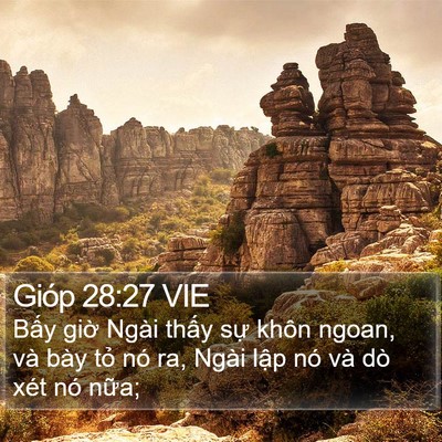 Gióp 28:27 VIE Bible Verse Image