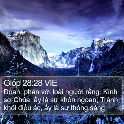 Gióp 28:28 VIE Bible Verse Image