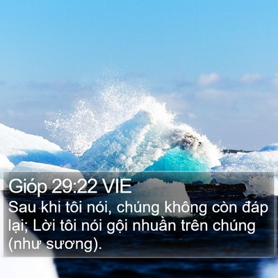 Gióp 29:22 VIE Bible Verse Image