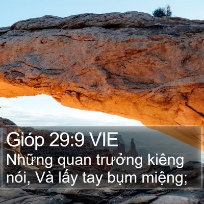 Gióp 29:9 VIE Bible Verse Image