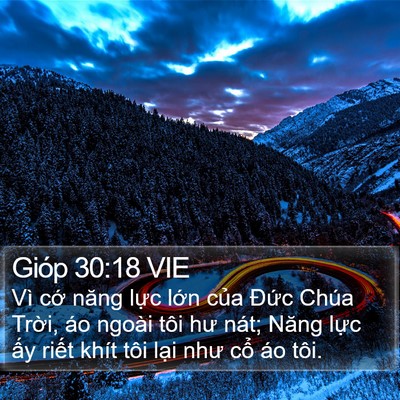 Gióp 30:18 VIE Bible Verse Image