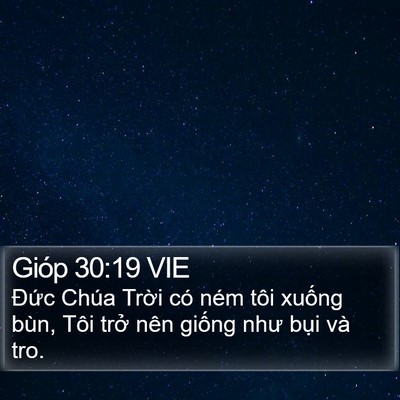 Gióp 30:19 VIE Bible Verse Image