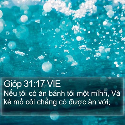 Gióp 31:17 VIE Bible Verse Image