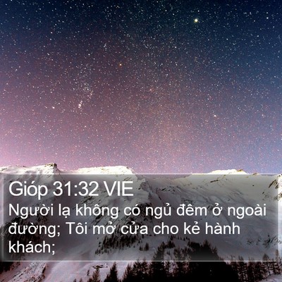 Gióp 31:32 VIE Bible Verse Image