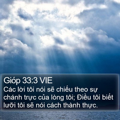 Gióp 33:3 VIE Bible Verse Image