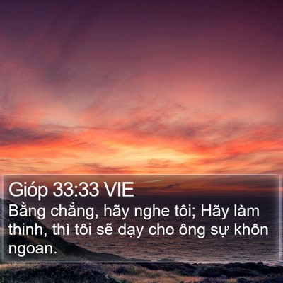Gióp 33:33 VIE Bible Verse Image