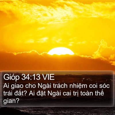 Gióp 34:13 VIE Bible Verse Image