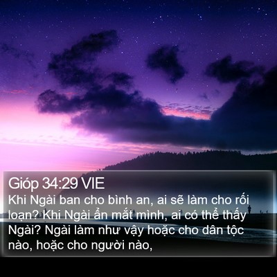 Gióp 34:29 VIE Bible Verse Image