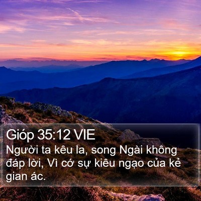 Gióp 35:12 VIE Bible Verse Image