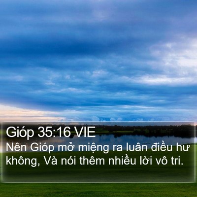 Gióp 35:16 VIE Bible Verse Image
